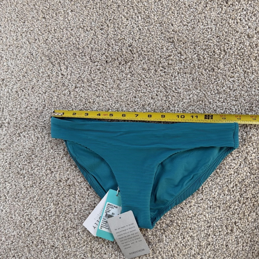 Seafolly Swim Bottom Womens 4 Blue Ribbed Textured Hipster Bikini Brief Lined - Picture 7 of 10